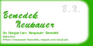 benedek neupauer business card